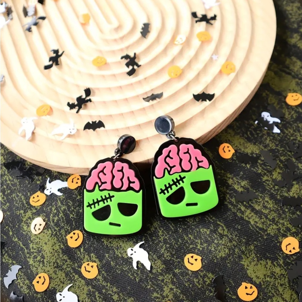 Glow In The Dark Zombie Earrings